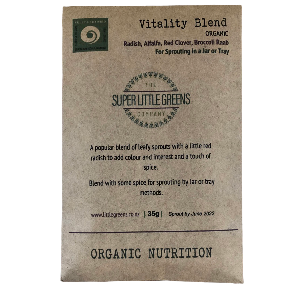 SUPER LITTLE GREENS SPROUTING MIX VITALITY SPROUTING SEEDS 35G