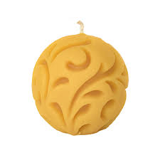 HEXTON SWIRL BALL CANDLE NATURAL