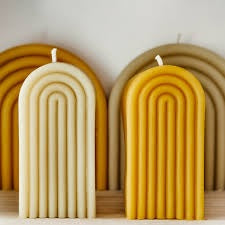 HEXTON TALL RAINBOW CANDLE NATURAL