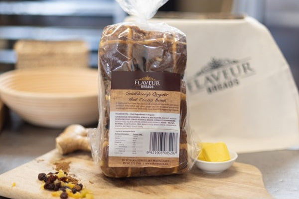 FLAVEUR BREAD HOT CROSS BUNS 6PK