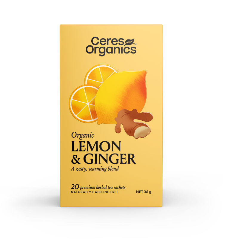 CERES ORGANIC BIO LEMON & GINGER TEA 20 BAGS