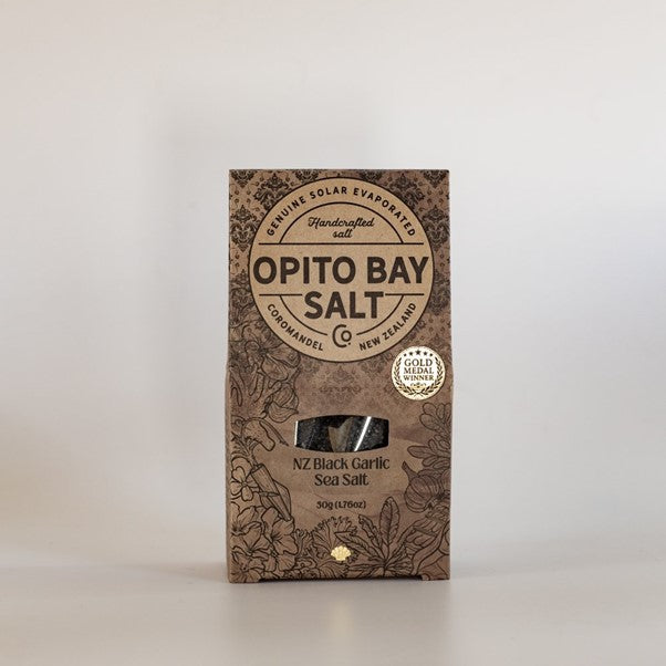 OPITO BAY SALT BLACK GARLIC NZ SEA SALT 50G – Simply Organic NZ