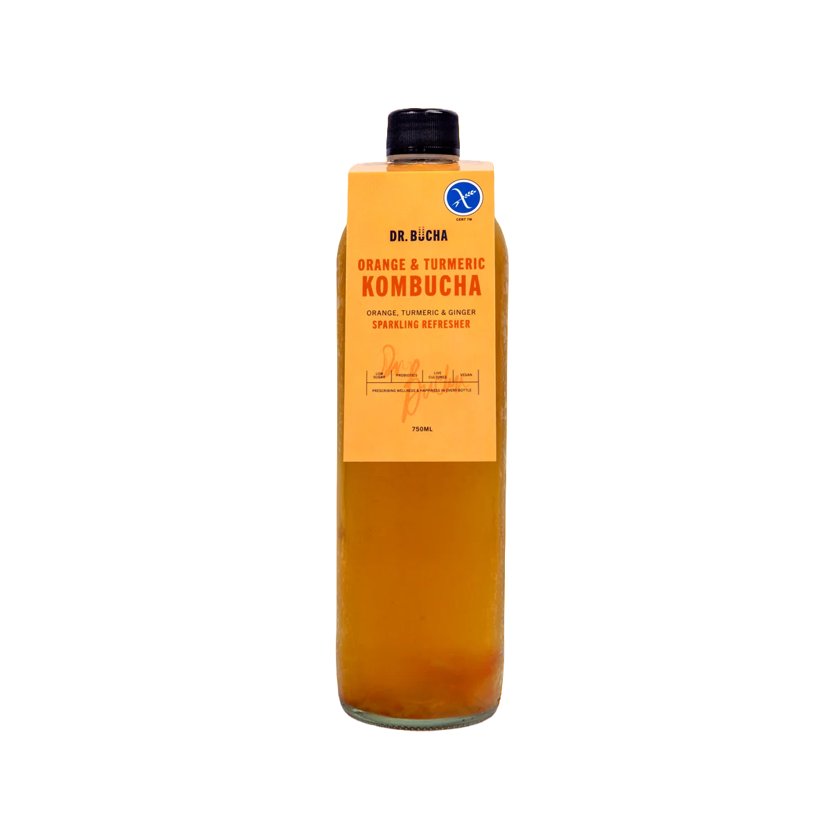 DR BUCHA KOMBUCHA ORANGE GINGER TURMERIC 750ML