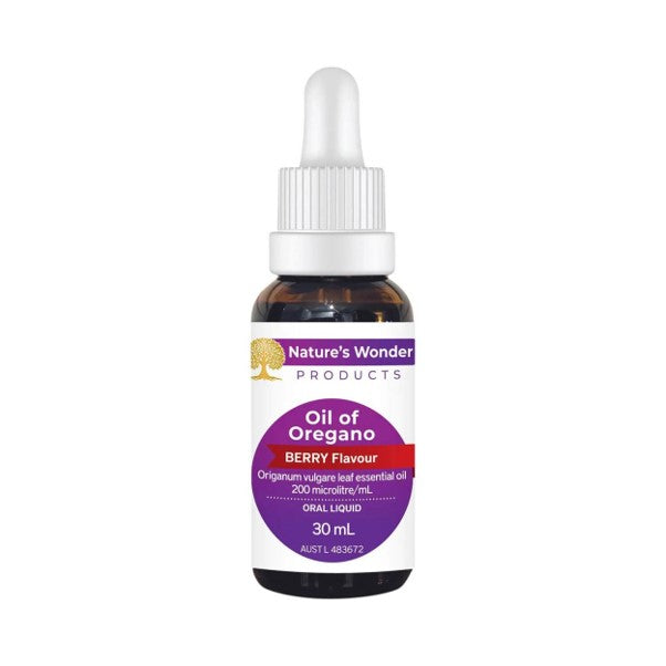 NATURES WONDER OREGANO OIL BERRY FLAVOUR 30ML