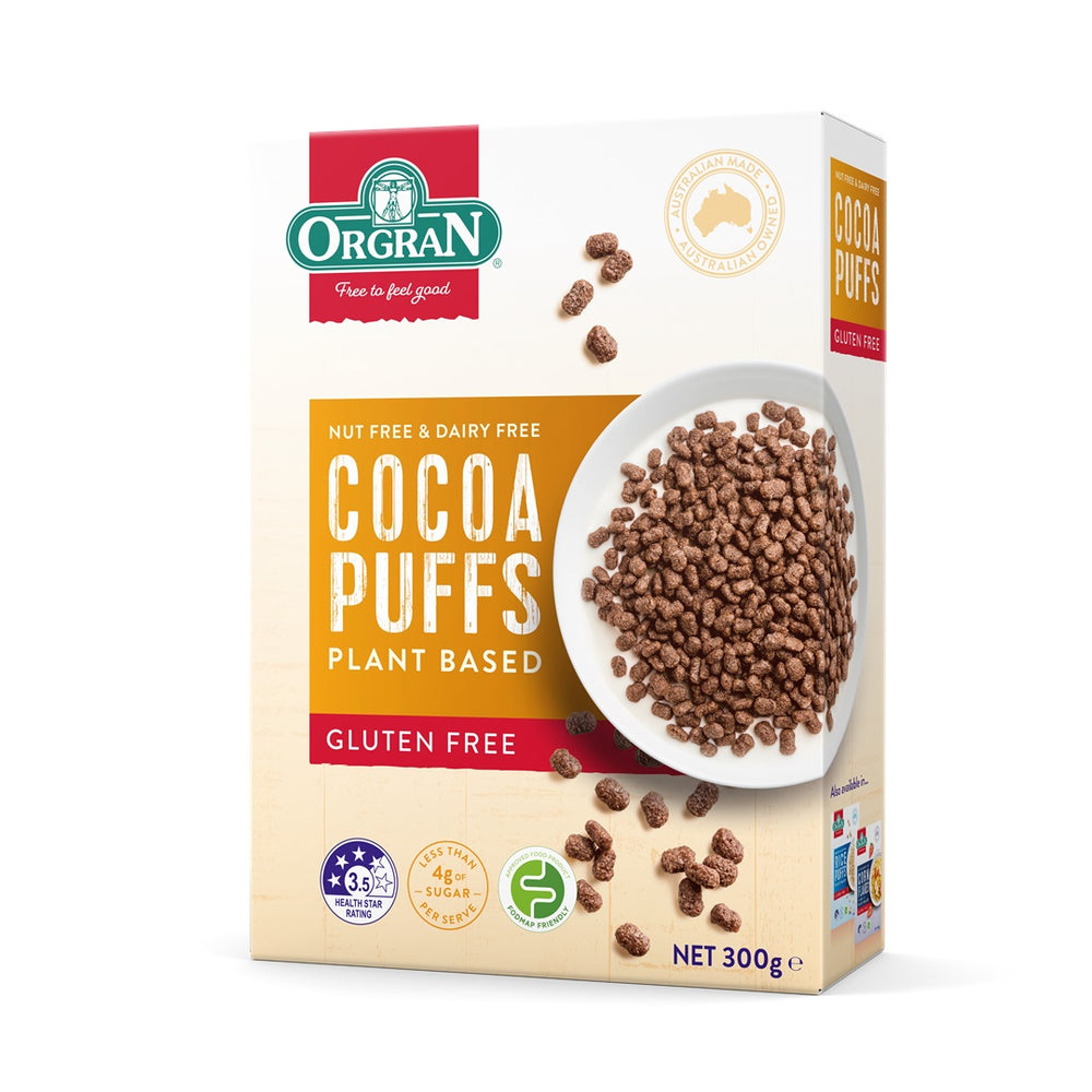ORGRAN COCOA PUFFS CEREAL 300G
