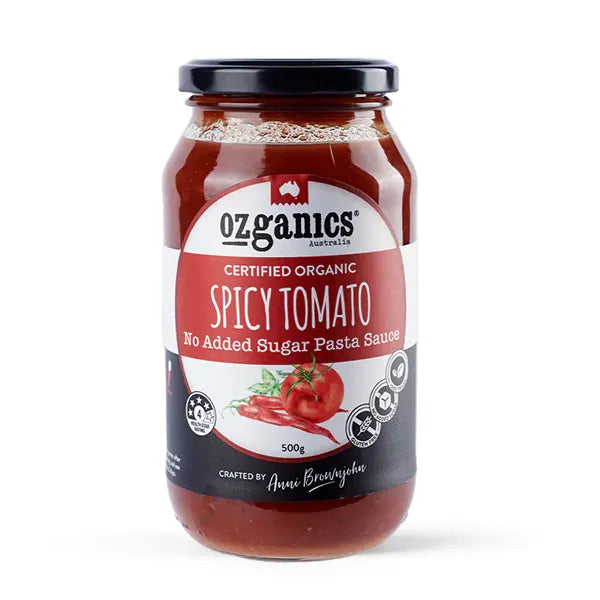 OZGANICS SPICY TOMATO SAUCE 500GM