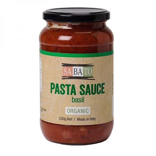 SABATO ORGANIC PASTA SAUCE BASIL 530G