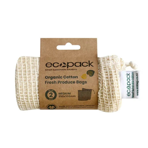 ECO BAGS COTTON MESH PRODUCE BAGS 25X30CM