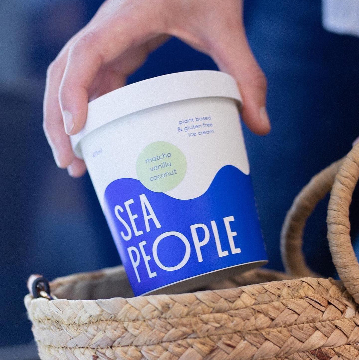 SEA PEOPLE MATCHA VANILLA COCONUT VEGAN ICECREAM 473ML
