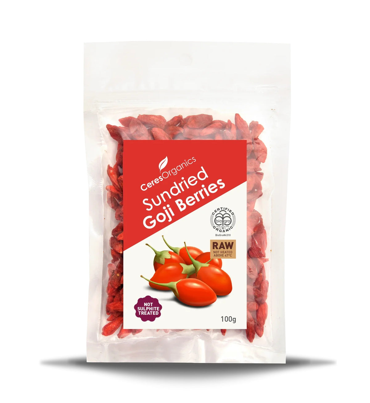 CERES ORGANIC DRIED GOJI BERRIES 100G
