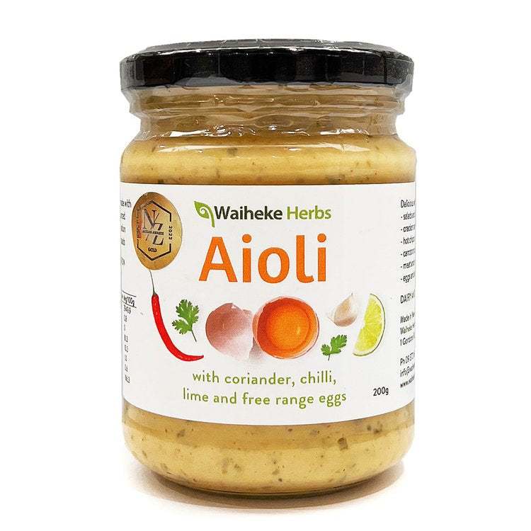 WAIHEKE HERBS AIOLI CHILLI & LIME 200G