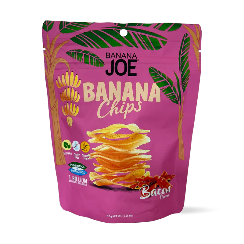 BANANA JOE BACON BANANA CHIPS 47G