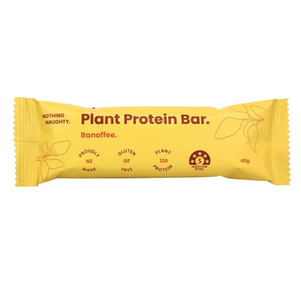 NOTHING NAUGHTY BANOFFEE VEGAN PROTEIN BAR 40G