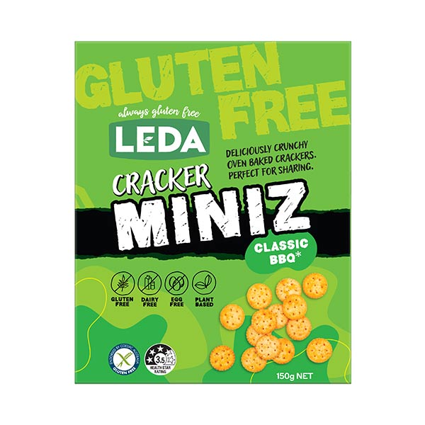 LEDA MINIZ BBQ CRACKERS SHARE PACK 150G