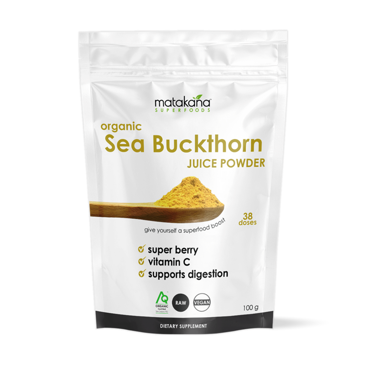 MATAKANA SUPERFOODS SEA BUCKTHORN JUICE POWDER 100G