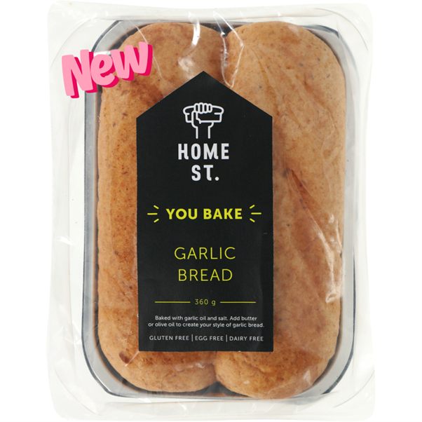 BAKEWORKS GLUTEN FREE YOU BAKE GARLIC BREAD 360G