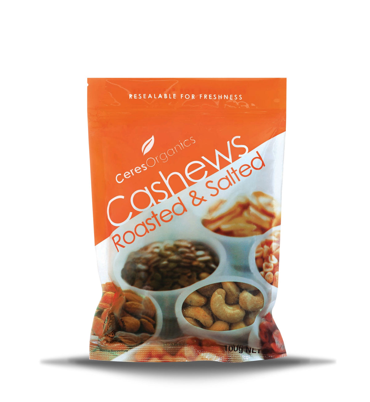 CERES BIO CASHEWS ROASTED SALTED 100G