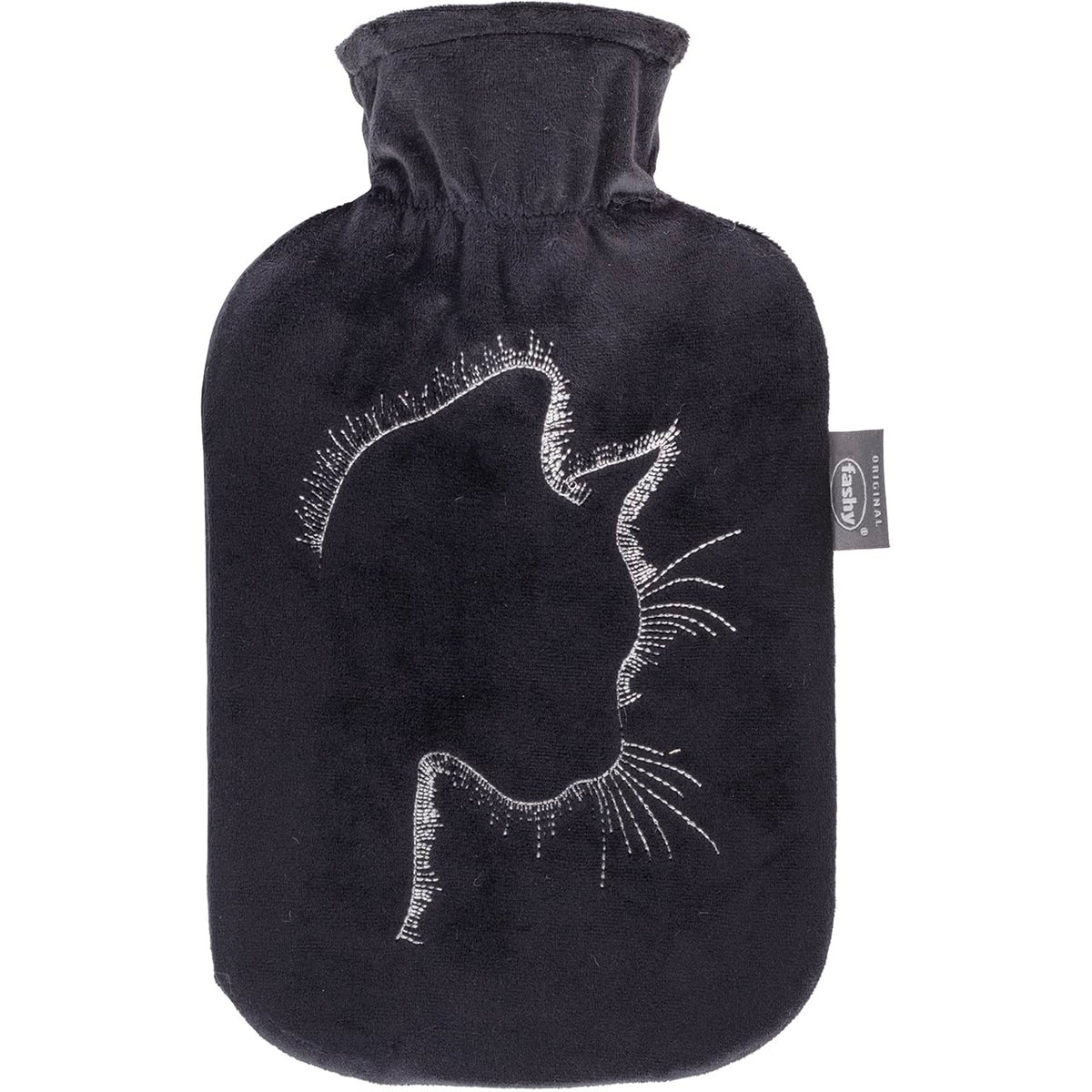 FASHY BLACK CAT HOT WATER BOTTLE WITH COVER