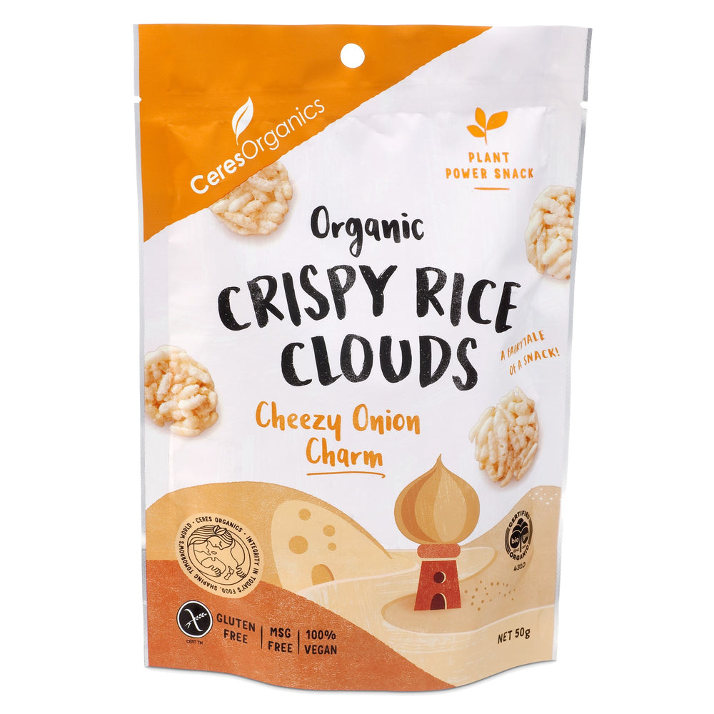 CERES ORGANIC CRISPY RICE CLOUDS CHEESE 50G