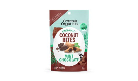 CERES BIO COCONUT WAFER BITES MINT CHOC 60G