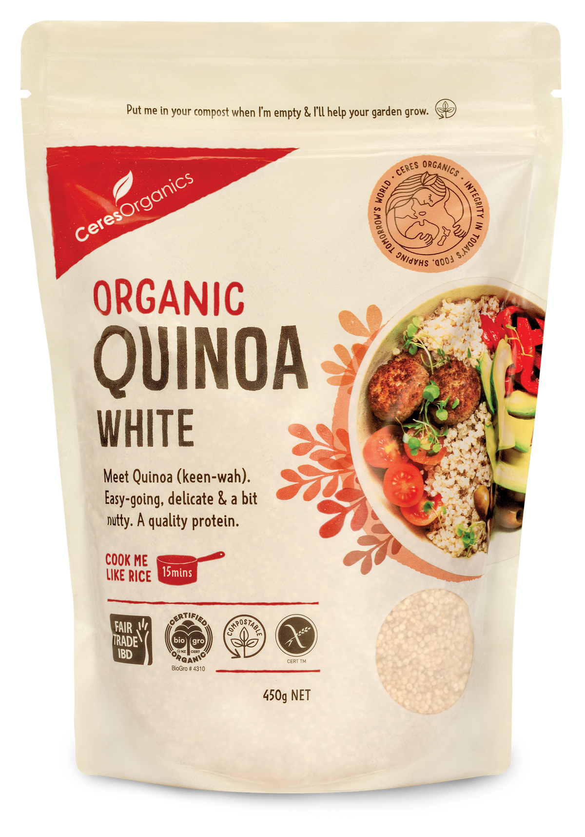 CERES ORGANIC BIO WHITE QUINOA 450G