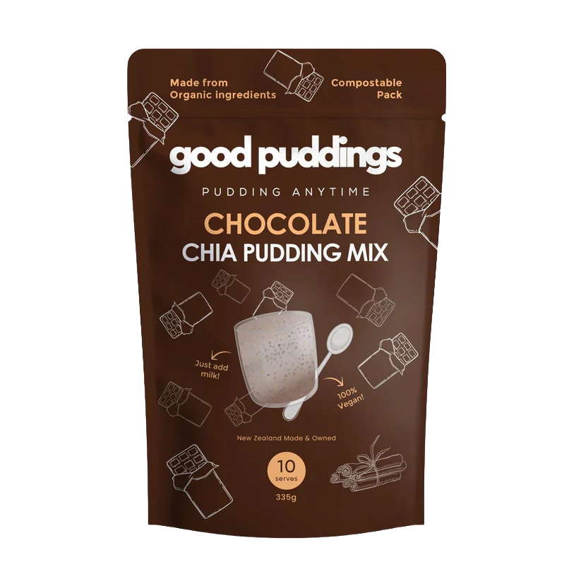 GOOD PUDDINGS CHOCOLATE CHIA PUDDING MIX 10 SERVINGS