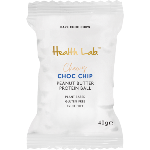 HEALTH LAB PEANUT BUTTER CHOCOLATE CHIP PROTEIN BALL 40G