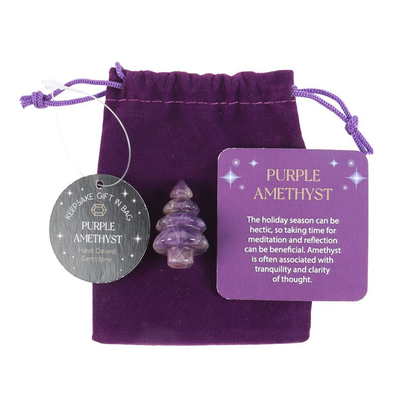 AMETHYST CRYSTAL CHRISTMAS TREE IN GIFT BAG
