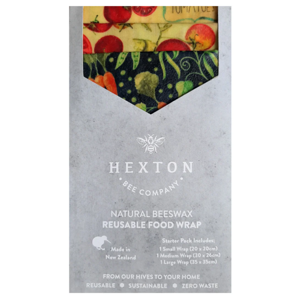 HEXTON BEES COUNTRY GARDEN BEESWAX WRAPS 3PK