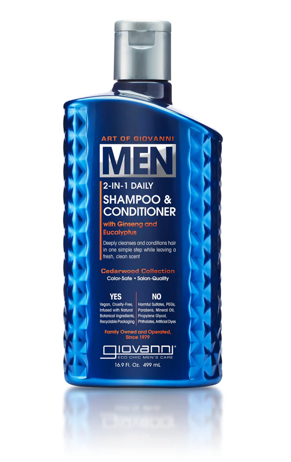 GIOVANNI MENS 2-IN-1 DAILY SHAMPOO & CONDITIONER 499ML