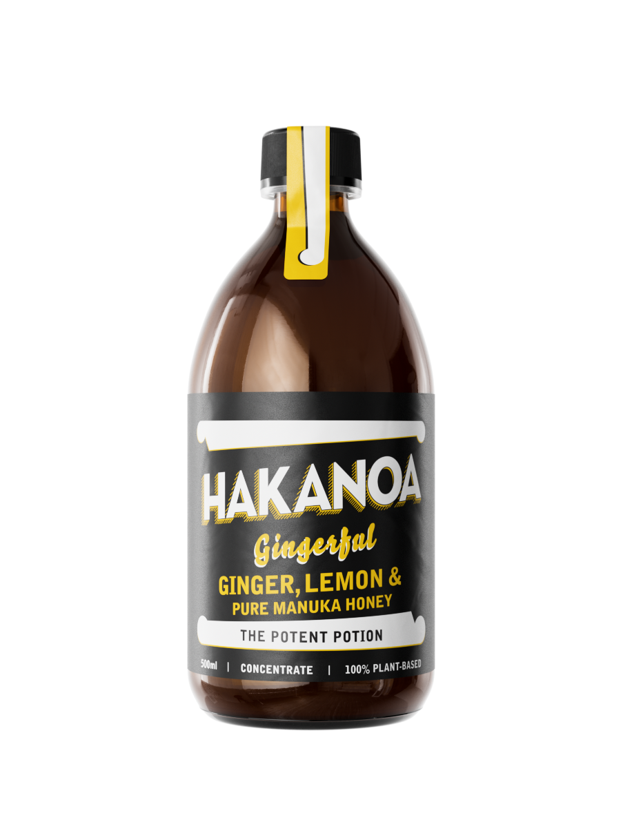 HAKANOA GINGER LEMON MANUKA HONEY SYRUP 300ML