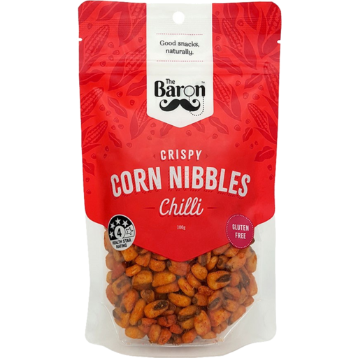 BARON CORN NIBBLES CHILLI 100G
