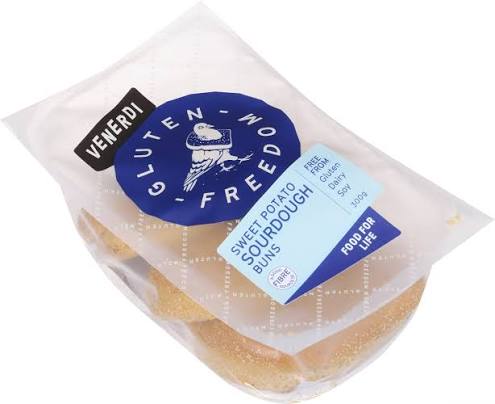 VENERDI GLUTEN FREE SWEET POTATO BUNS 3PK