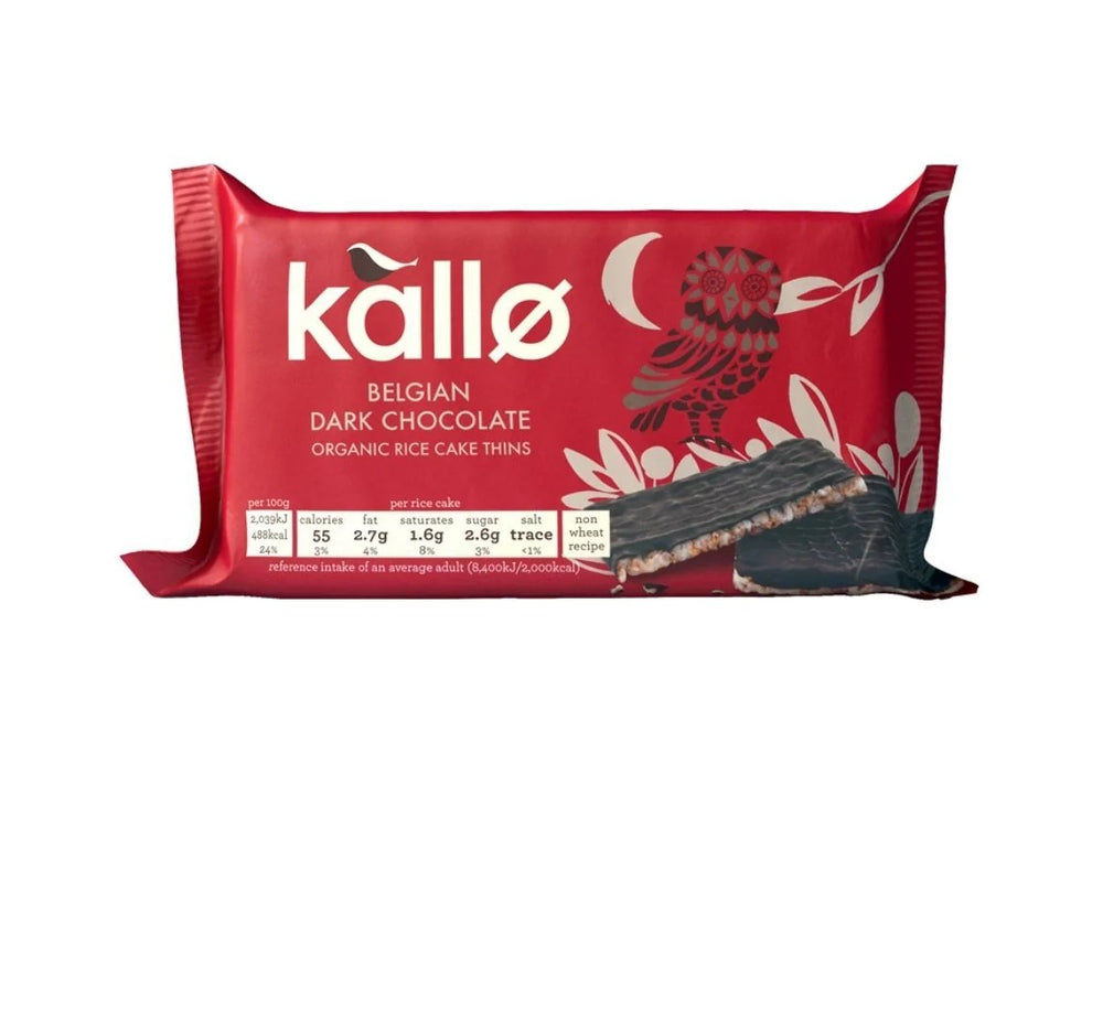 KALLO DARK CHOCOLATE RICE CAKES 90G