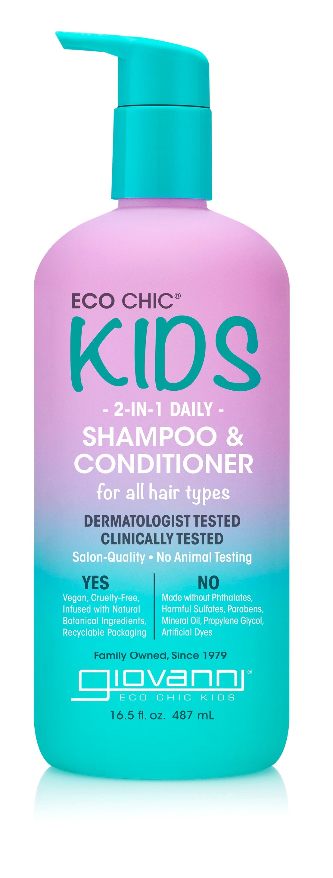 GIOVANNI ECO CHIC KIDS 2-IN-1 DAILY SHAMPOO & CONDITIONER 487ML