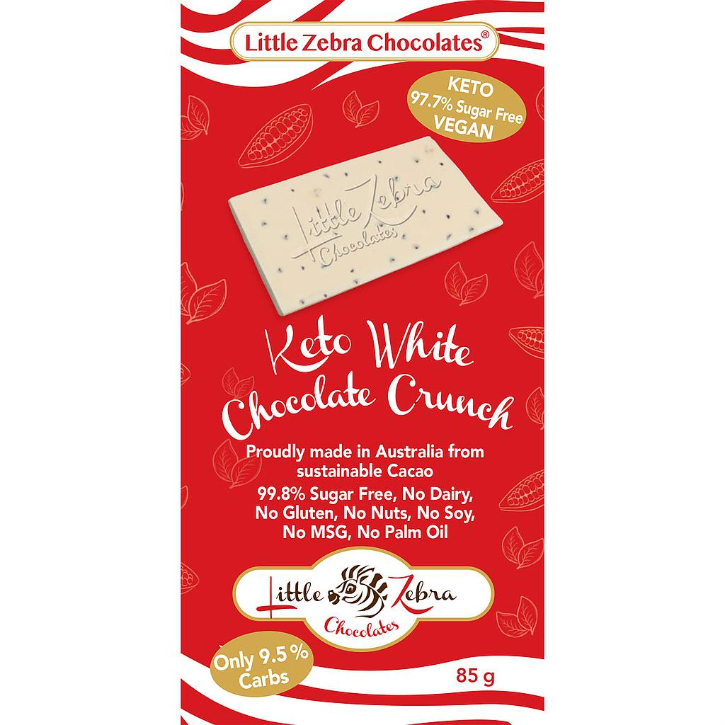 LITTLE ZEBRA KETO WHITE CHOCOLATE CRUNCH BAR 85G