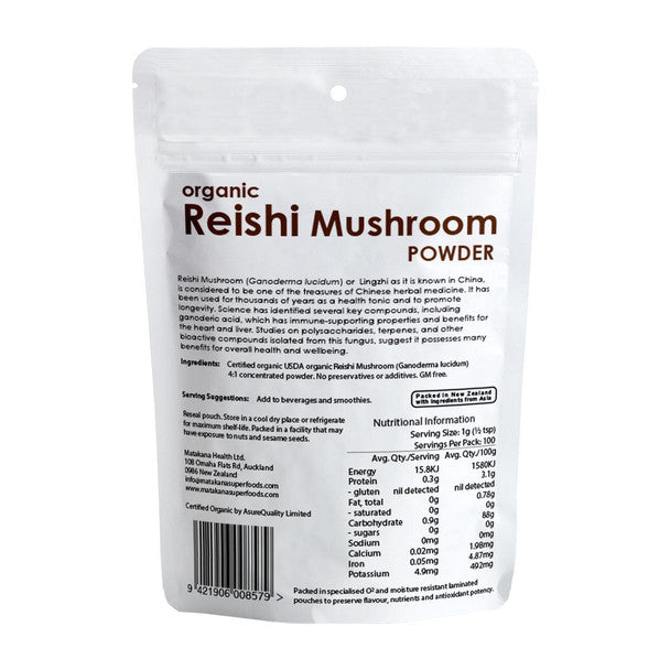 MATAKANA SUPERFOODS REISHI MUSHROOM POWDER 100