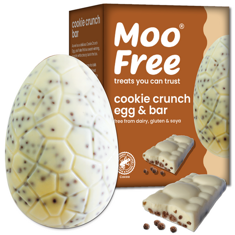 MOO FREE COOKIE CRUNCH EASTER EGG & BAR 135G