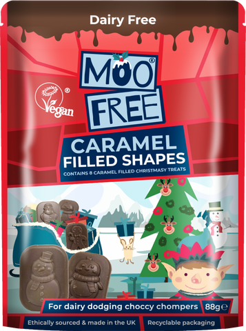 MOO FREE CARAMEL FILLED FESTIVE SHAPES 65G