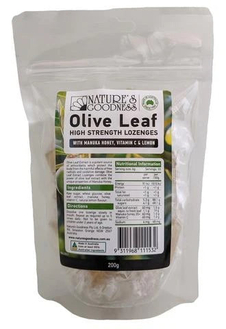 NATURES GOODNESS OLIVE LEAF LOZENGES 200G