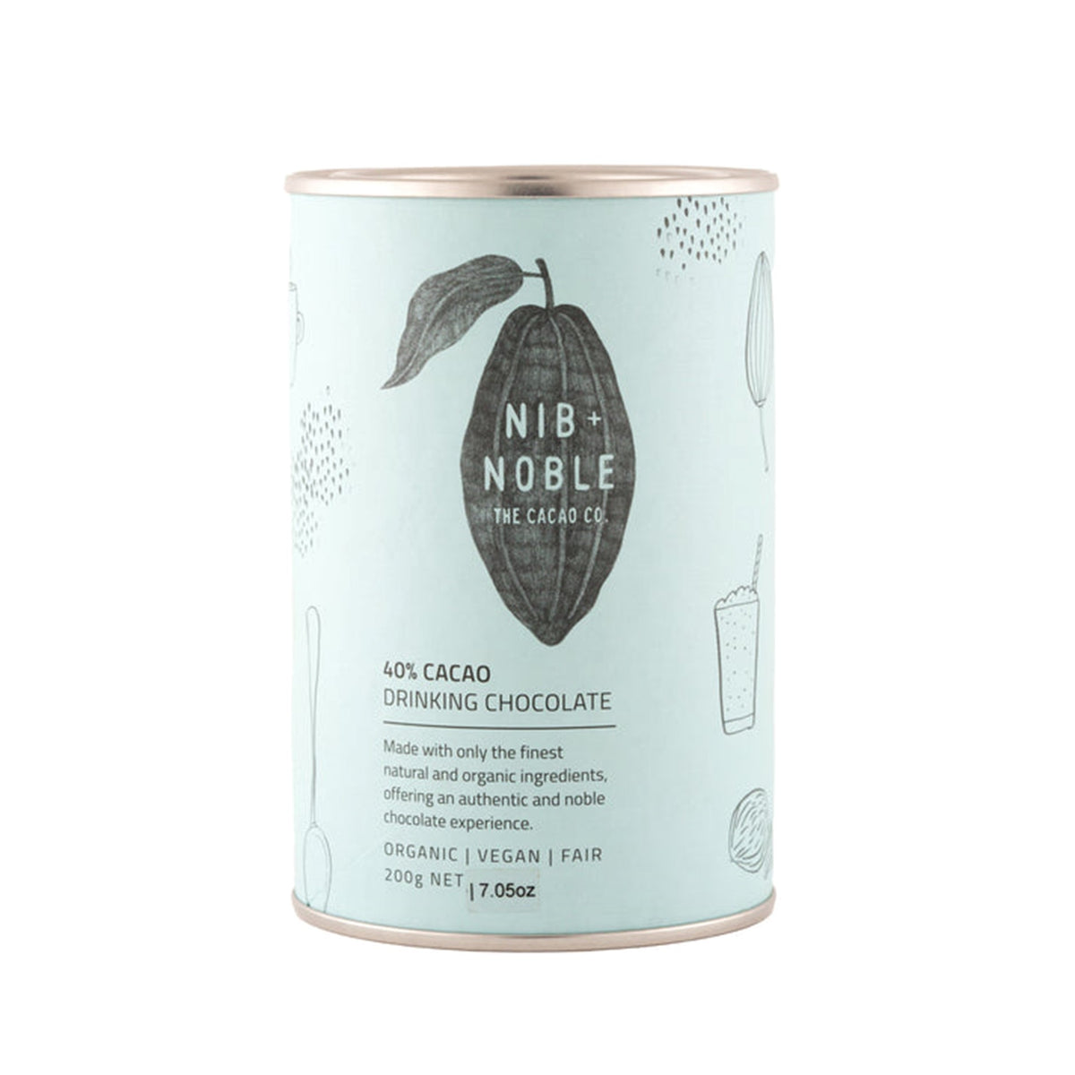 NIB & NOBLE DRINKING CHOCOLATE 40% CACAO 200G