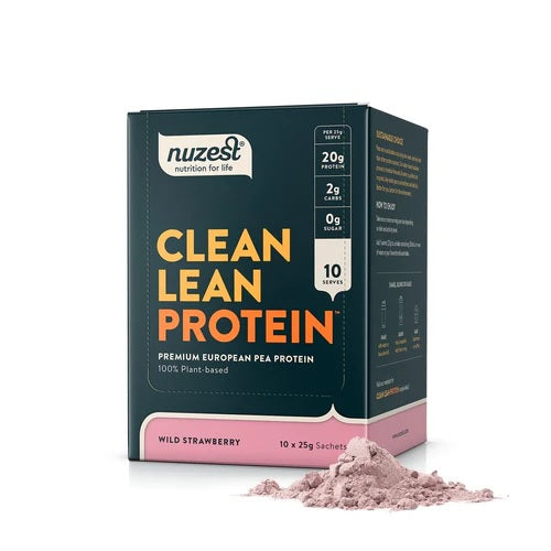 NUZEST CLEAN PROTEIN STRAWBERRY SACHETS 10X25G BOX