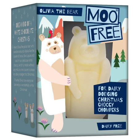 MOO FREE OLIVIA THE BEAR WHITE CHOCOLATE 80G