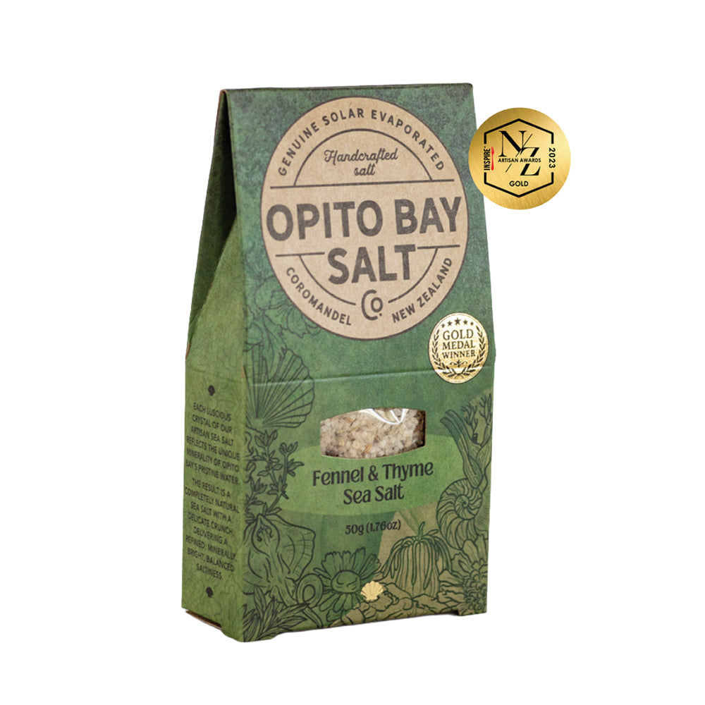 OPITO BAY SALT FENNEL & THYME NZ SEA SALT 50G