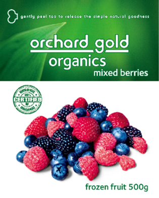 ORCHARD GOLD ORGANICS MIXED BERRIES 500G