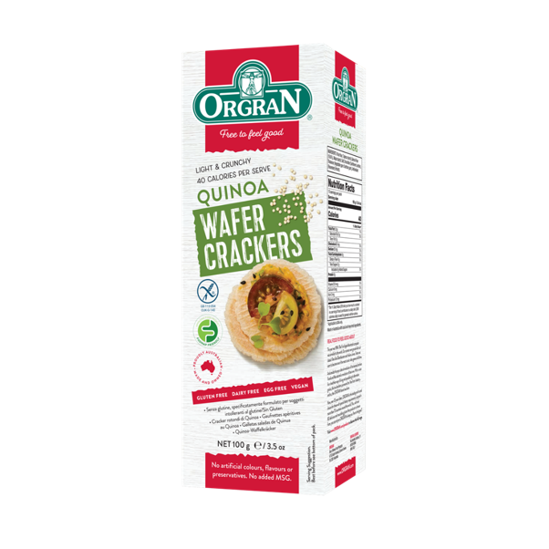 ORGRAN WAFER CRACKERS QUINOA 100G