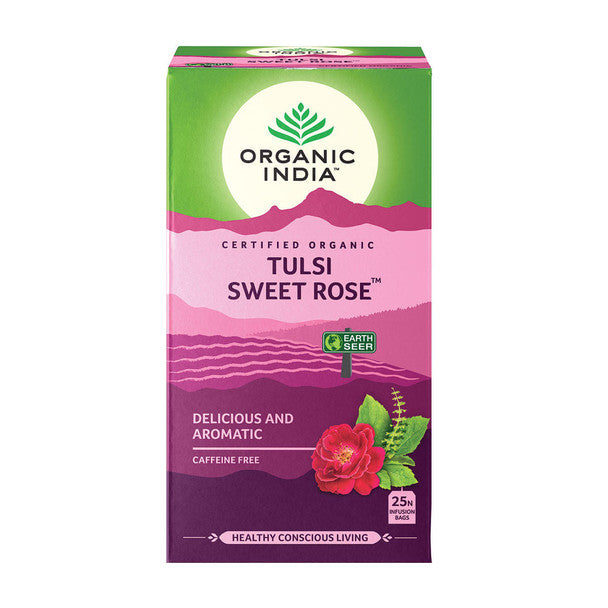 ORGANIC INDIA TULSI SWEET ROSE TEA 20 BAGS