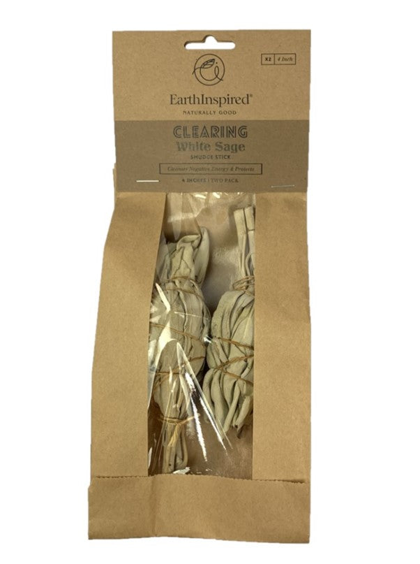 EARTH INSPIRED PALO SANTO & WHITE SAGE STICKS 2PK