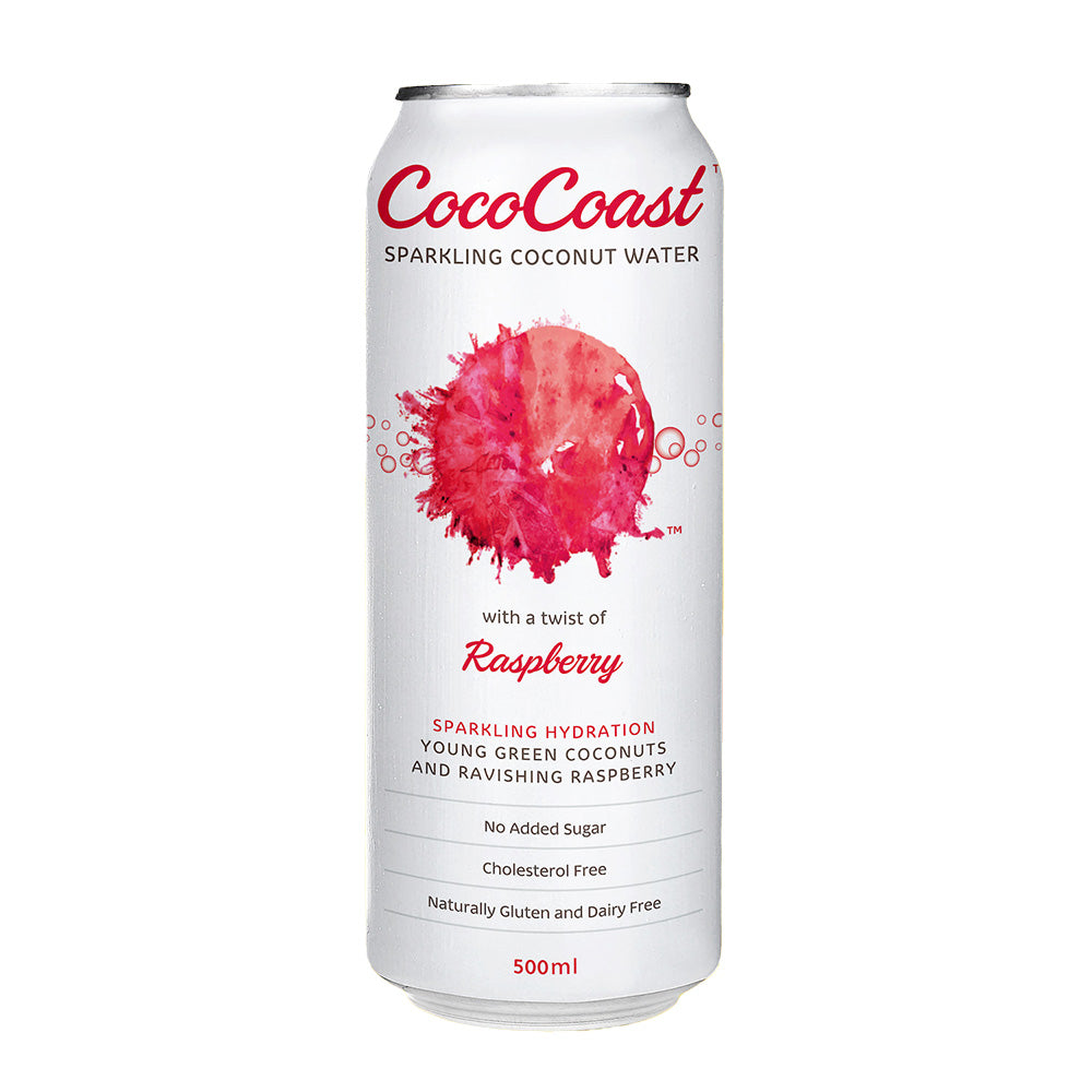 COCOCOAST COCONUT WATER RASPBERRY 500ML
