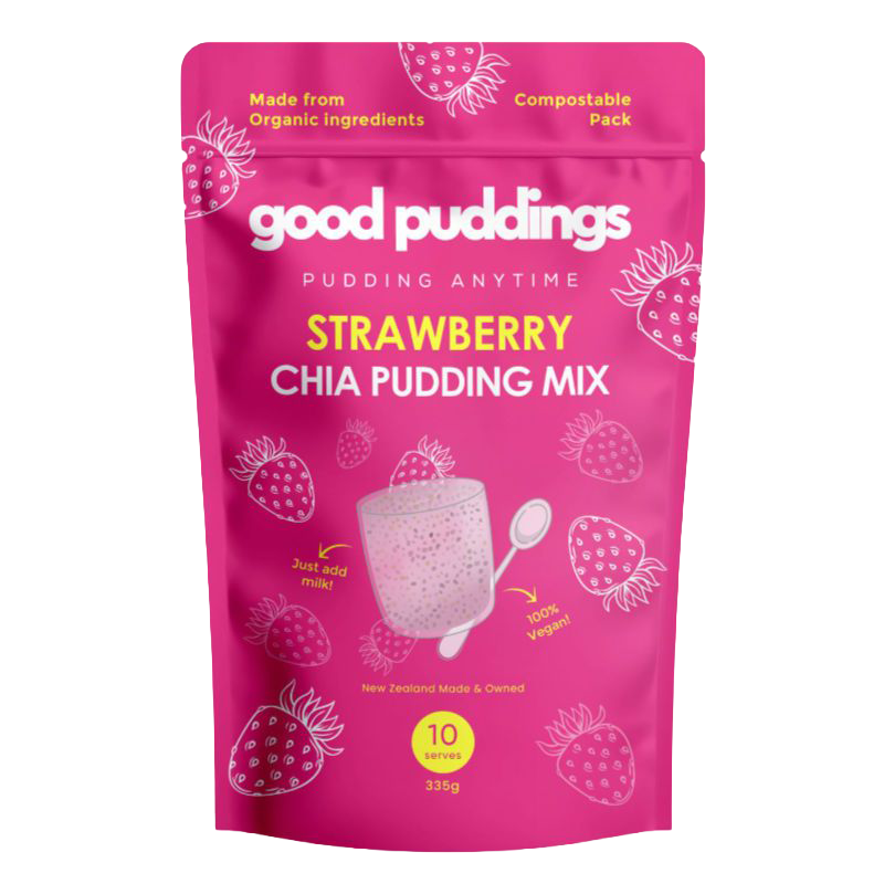 GOOD PUDDINGS STRAWBERRY CHIA PUDDING MIX 10 SERVINGS